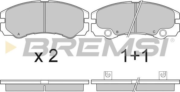 Bremsi BP3052 - Гальмівні колодки, дискові гальма autocars.com.ua