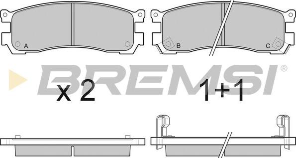 Bremsi BP3054 - Гальмівні колодки, дискові гальма autocars.com.ua