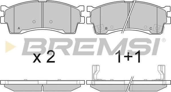 Bremsi BP3055 - Гальмівні колодки, дискові гальма autocars.com.ua