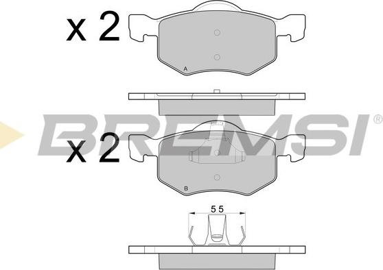 Bremsi BP3058 - Гальмівні колодки, дискові гальма autocars.com.ua