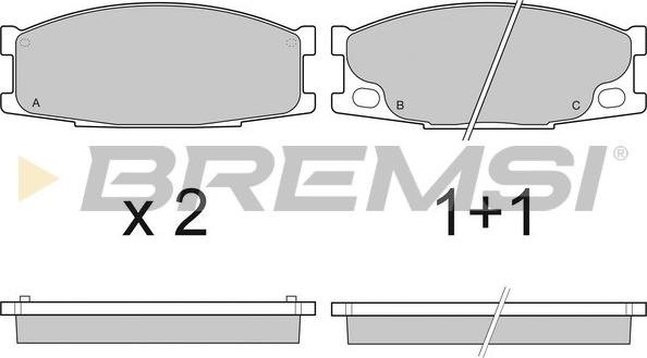 Bremsi BP3066 - Гальмівні колодки, дискові гальма autocars.com.ua