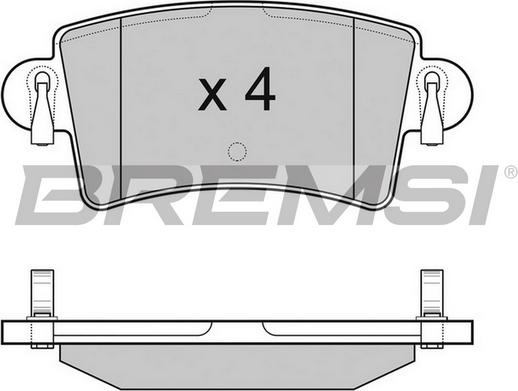 Bremsi BP3074TR - Тормозные колодки, дисковые, комплект autodnr.net