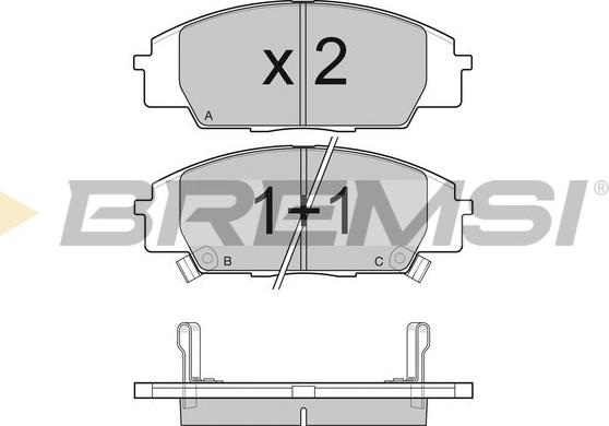 Bremsi BP3077 - Гальмівні колодки, дискові гальма autocars.com.ua