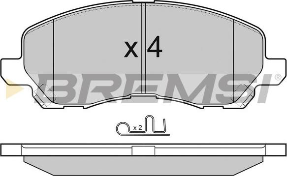 Bremsi BP3080 - Тормозные колодки, дисковые, комплект autodnr.net