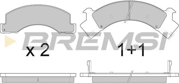 Bremsi BP3084 - Гальмівні колодки, дискові гальма autocars.com.ua