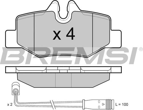 Bremsi BP3101 - Гальмівні колодки, дискові гальма autocars.com.ua