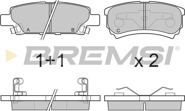 Bremsi BP3106 - Гальмівні колодки, дискові гальма autocars.com.ua