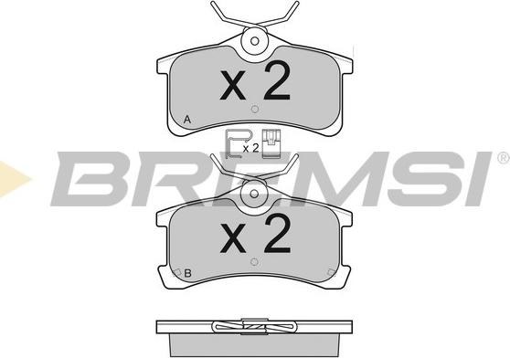 Bremsi BP3107 - Тормозные колодки, дисковые, комплект autodnr.net