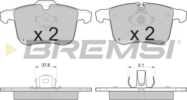 Bremsi BP3109 - Тормозные колодки, дисковые, комплект autodnr.net