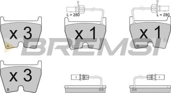 Bremsi BP3114 - Гальмівні колодки, дискові гальма autocars.com.ua