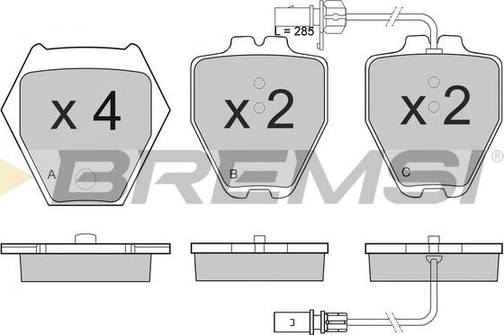 Bremsi BP3121 - Гальмівні колодки, дискові гальма autocars.com.ua