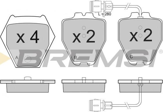 Bremsi BP3122 - Тормозные колодки, дисковые, комплект autodnr.net