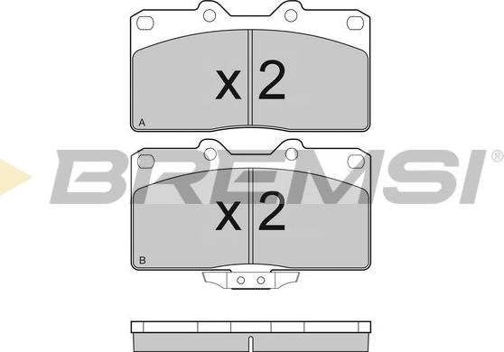 Bremsi BP3128 - Гальмівні колодки, дискові гальма autocars.com.ua