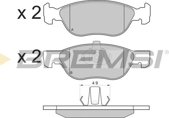 Bremsi BP3131 - Гальмівні колодки, дискові гальма autocars.com.ua