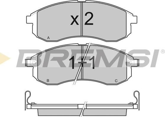 Bremsi BP3132 - Гальмівні колодки, дискові гальма autocars.com.ua