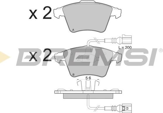 Bremsi BP3134 - Гальмівні колодки, дискові гальма autocars.com.ua