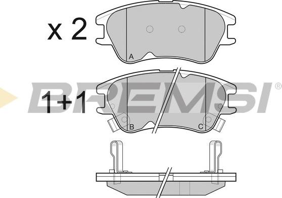 Bremsi BP3138 - Гальмівні колодки, дискові гальма autocars.com.ua