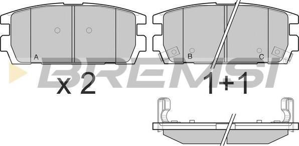 Bremsi BP3143 - Гальмівні колодки, дискові гальма autocars.com.ua