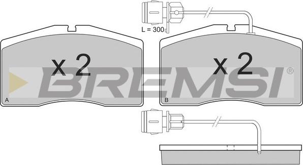 Bremsi BP3152 - Гальмівні колодки, дискові гальма autocars.com.ua