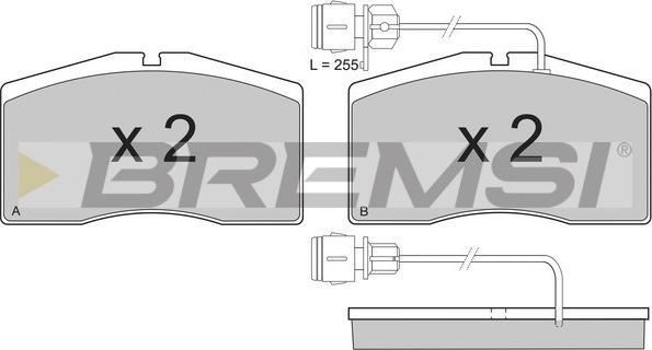 Bremsi BP3160 - Гальмівні колодки, дискові гальма autocars.com.ua