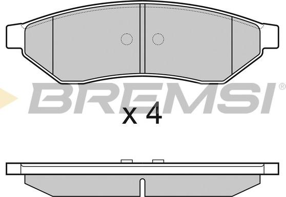 Bremsi BP3162 - Гальмівні колодки, дискові гальма autocars.com.ua