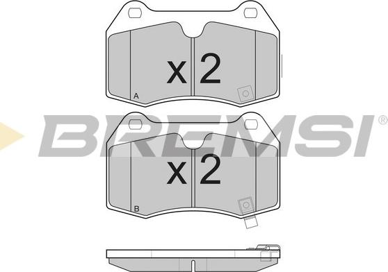 Bremsi BP3165 - Тормозные колодки, дисковые, комплект autodnr.net