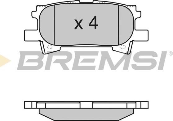 Bremsi BP3169 - Тормозные колодки зад. Lexus RX 03-08 sumitomo autocars.com.ua