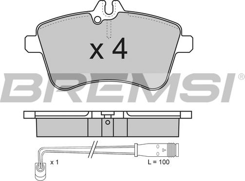Bremsi BP3172 - Гальмівні колодки, дискові гальма autocars.com.ua