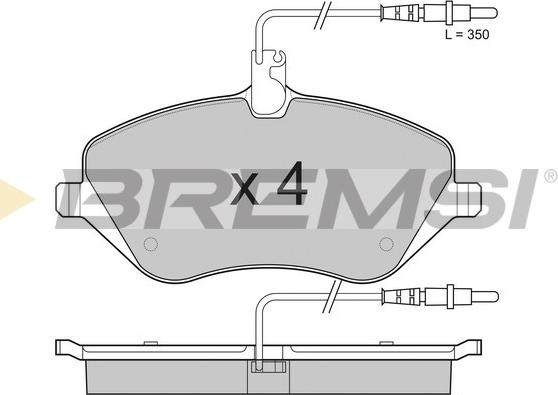 Bremsi BP3181 - Гальмівні колодки, дискові гальма autocars.com.ua