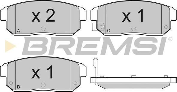 Bremsi BP3184 - Тормозные колодки, дисковые, комплект autodnr.net