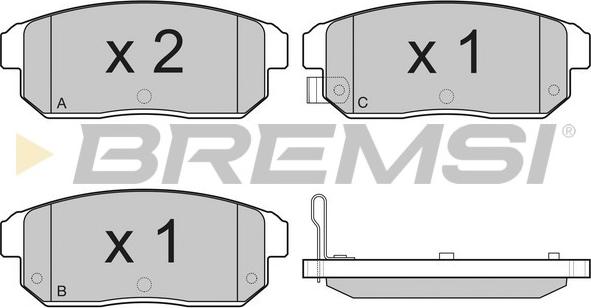 Bremsi BP3184 - Гальмівні колодки, дискові гальма autocars.com.ua