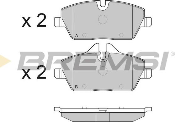 Bremsi BP3195 - Гальмівні колодки, дискові гальма autocars.com.ua