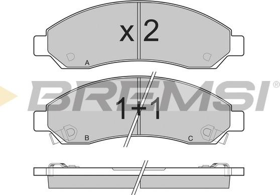 Bremsi BP3199 - Гальмівні колодки, дискові гальма autocars.com.ua