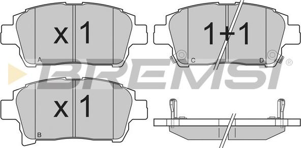 Bremsi BP3201 - Гальмівні колодки, дискові гальма autocars.com.ua