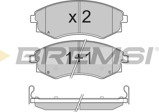 Bremsi BP3202 - Гальмівні колодки, дискові гальма autocars.com.ua