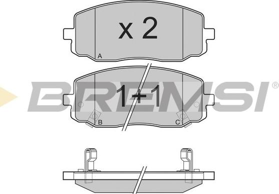 Bremsi BP3204 - Тормозные колодки перед. Kia Picanto-Hyundai i10 04- mando autocars.com.ua