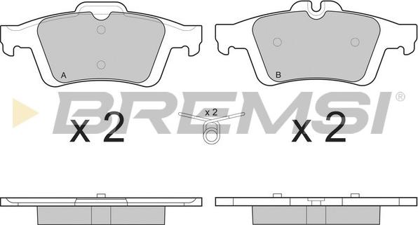 Bremsi BP3217 - Гальмівні колодки, дискові гальма autocars.com.ua