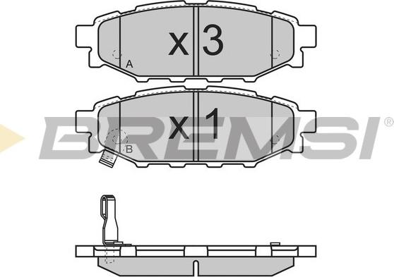 Bremsi BP3218 - Тормозные колодки зад. Subaru Forester-Legacy IV 03- autocars.com.ua