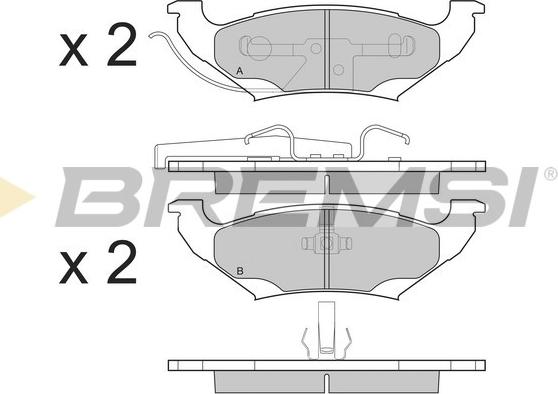 Bremsi BP3223 - Гальмівні колодки, дискові гальма autocars.com.ua