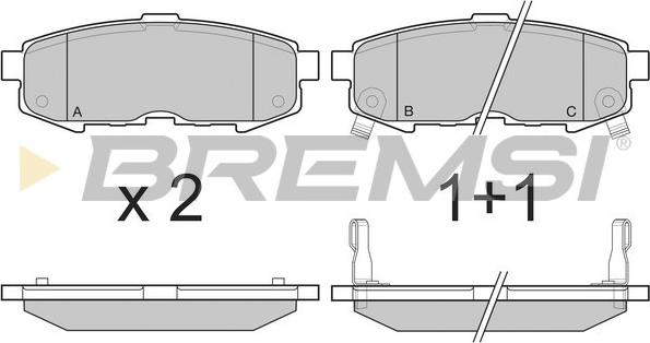 Bremsi BP3233 - Гальмівні колодки, дискові гальма autocars.com.ua