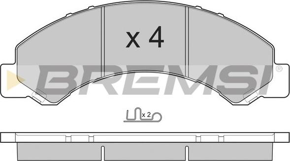 Bremsi BP3235 - Тормозные колодки, дисковые, комплект autodnr.net