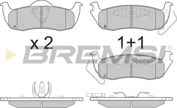 Bremsi BP3239 - Гальмівні колодки, дискові гальма autocars.com.ua