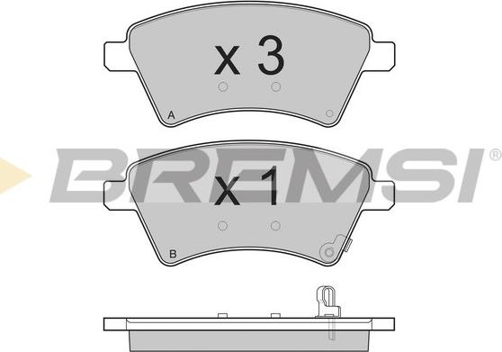 Bremsi BP3242 - Гальмівні колодки, дискові гальма autocars.com.ua