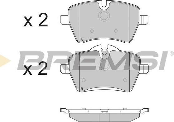 Bremsi BP3247 - Гальмівні колодки, дискові гальма autocars.com.ua