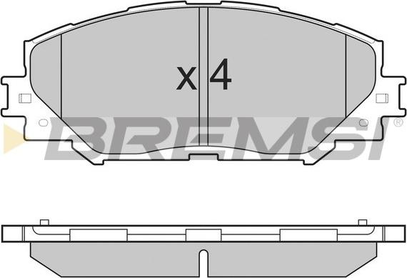 Bremsi BP3251 - Гальмівні колодки, дискові гальма autocars.com.ua