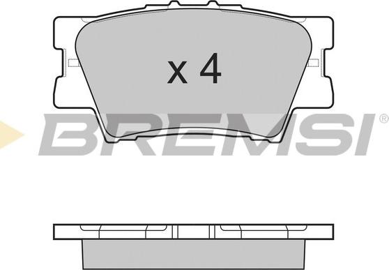 Bremsi BP3252 - Гальмівні колодки зад. Toyota RAV4 06- akebono autocars.com.ua