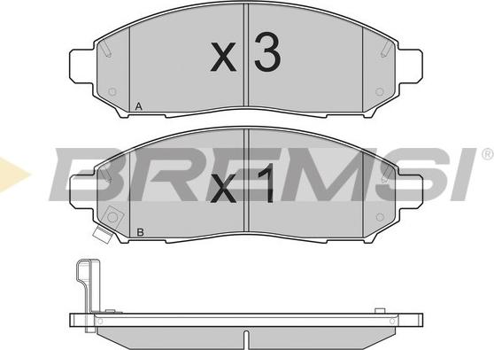 Bremsi BP3256 - Гальмівні колодки, дискові гальма autocars.com.ua