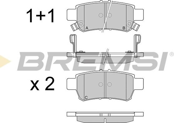 Bremsi BP3259 - Гальмівні колодки, дискові гальма autocars.com.ua