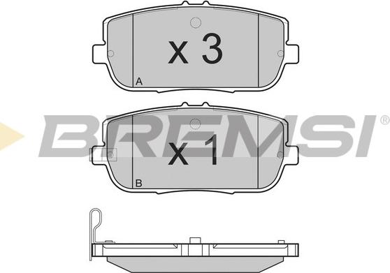 Bremsi BP3261 - Гальмівні колодки, дискові гальма autocars.com.ua