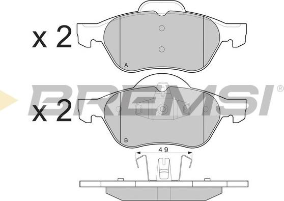 Bremsi BP3264 - Гальмівні колодки, дискові гальма autocars.com.ua